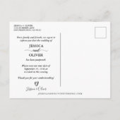 Roll mit ihm Aufschiebung Hochzeit Ankündigungspostkarte (Rückseite)