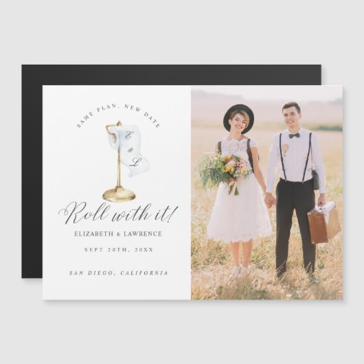 Roll mit ihm elegante Toilettenpapier Roll & Stand Magnetkarte (Vorne/Hinten)