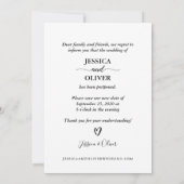 Roll mit ihm verzögert Hochzeitsankündigung Einladung (Rückseite)