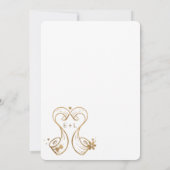 Roll mit it Bride & Groom Toilettenpapier Herz Gol Save The Date (Rückseite)