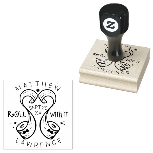 Roll mit LGBTQ Toilettenpapier Save the Date Gummistempel (Stempel)