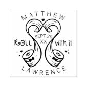 Roll mit LGBTQ Toilettenpapier Save the Date Gummistempel (Prägung)