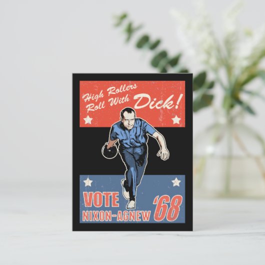 Roll mit Nixon Postkarte (Stehend Vorderseite)