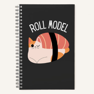 Roll Model Lustiges Sushi-Katzen Notizbuch
