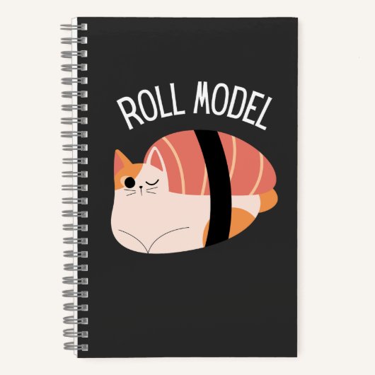 Roll Model Lustiges Sushi-Katzen Notizbuch (Vorderseite)