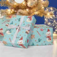 Roll, Name on Whimsy Snowman Pattern 30 in x 1,6 f