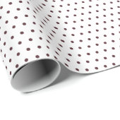 Roll of Burnt Burgundy Polka Dots Geschenkpapier (Rolleneckpunkt)