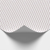 Roll of Herbst Burgundy Polka Dots Geschenkpapier (Ecke)