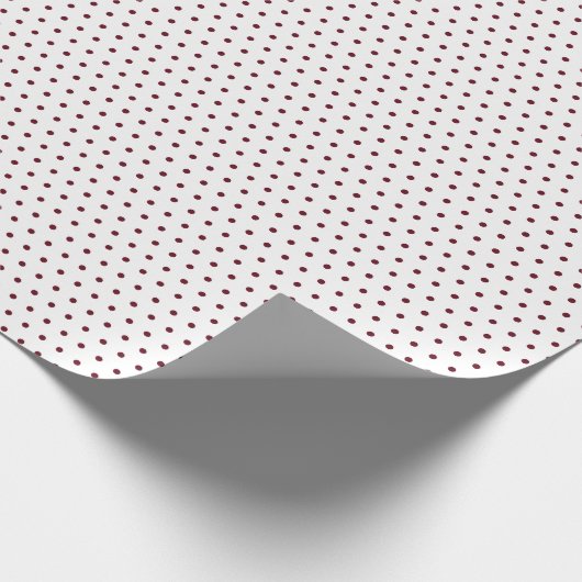 Roll of Herbst Burgundy Polka Dots Geschenkpapier (Ecke)