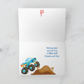 Roll on Monster Truck Geburtstag Karte (Innenseite)