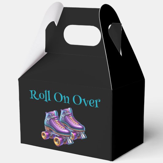 Roll On Over Rollerskate Birthday Party Geschenkschachtel (Vorderseite)