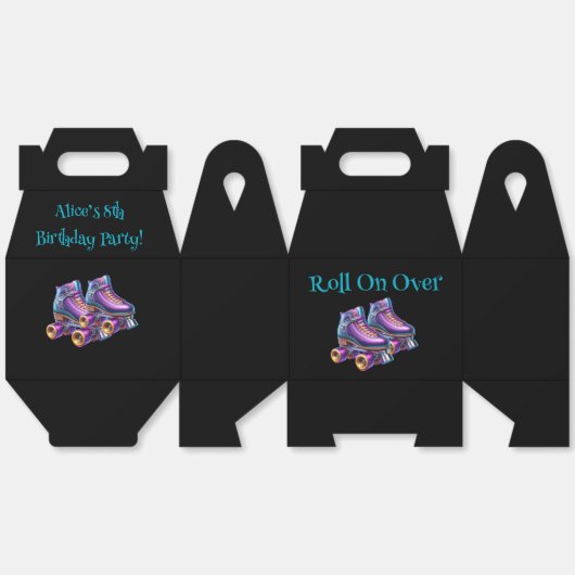 Roll On Over Rollerskate Birthday Party Geschenkschachtel (Ungeklappt)