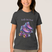 Roll On Over Rollerskate Birthday Party Tri-Blend Shirt (Vorderseite)
