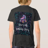 Roll On Over Rollerskate Birthday Party Tri-Blend Shirt (Rückseite)