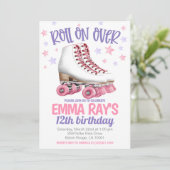 Roll on Roller Skaten Geburtstag Einladung (Stehend Vorderseite)