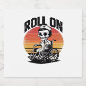 Roll On Skeleton Nurse � Dark Humor Healthcare Vib Schaumweinetikett (Einzelnes Label)