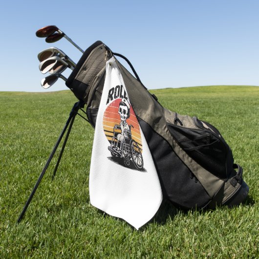 Roll on Skeleton Nurse - Dark Spaß Healthcare Vib Golfhandtuch (Gras)