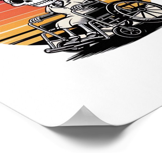 Roll on Skeleton Nurse - Dark Spaß Healthcare Vib Poster (Ecke)