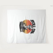 Roll on Skeleton Nurse - Dark Spaß Healthcare Vib Wandteppich (Vorderseite (Horizontal))