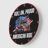 Roll On, Stolz auf Amerika Große Wanduhr (Winkel)