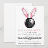 Roll & Peep Party – Ostern Bowling Einladung (Vorne/Hinten)