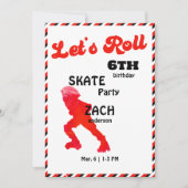 Roll Red & Black Birthday Party Einladung (Vorderseite)