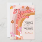 Roll Retro Groovy Roller Skat Danke Karte (Vorderseite)