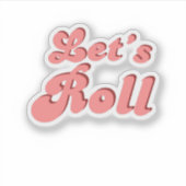 Roll Retro Groovy Roller Skate Geburtstag Teil Aufkleber (Vorderseite)