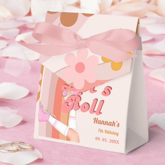 Roll Retro Groovy Roller Skate Geburtstag Teil Geschenkschachtel (Hochzeit)