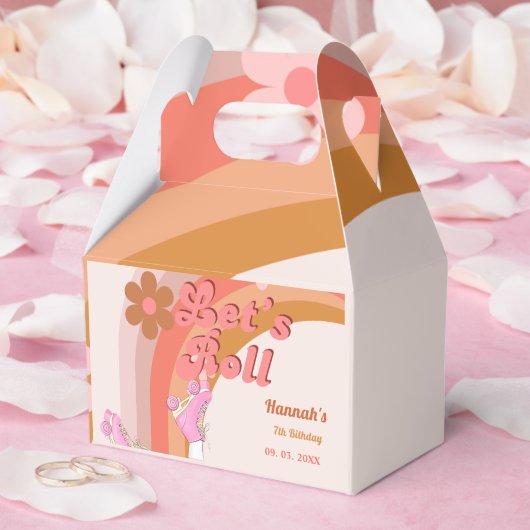 Roll Retro Groovy Roller Skate Geburtstag Teil Geschenkschachtel (Hochzeit)