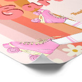 Roll Retro Groovy Roller Skate Geschenke & Zeichen Poster (Ecke)