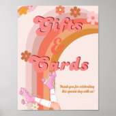 Roll Retro Groovy Roller Skate Geschenke & Zeichen Poster (Vorne)