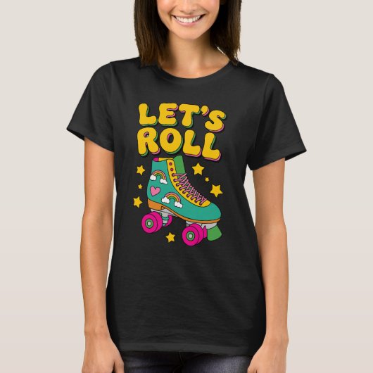 Roll Retro Roller Skate T-Shirt (Vorderseite)