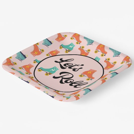 Roll Roller Skate Birthday Paper Teller (Gewinkelt)