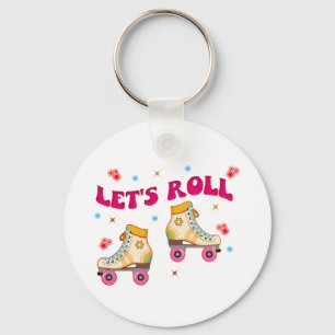 Roll Roller Skate Retro Skater Liebhaber Schlüsselanhänger