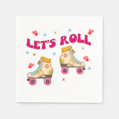 Roll Roller Skate Retro Skater Liebhaber Serviette (Vorderseite)