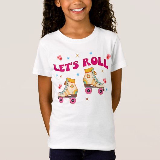 Roll Roller Skate Retro Skater Liebhaber T-Shirt (Vorderseite)