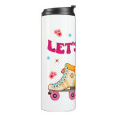 Roll Roller Skate Retro Skater Liebhaber Thermosbecher (Nach links gedreht)