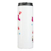 Roll Roller Skate Retro Skater Liebhaber Thermosbecher (Rückseite)