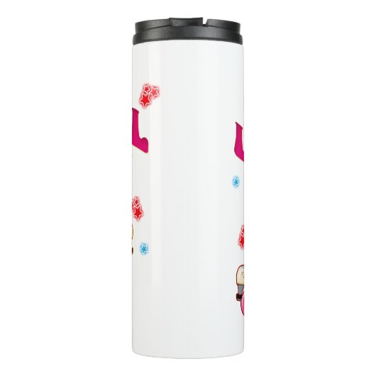 Roll Roller Skate Retro Skater Liebhaber Thermosbecher (Rückseite)