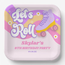 Roll Roller Skate Skaten Geburtstagsparty