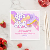 Roll Roller Skate Skaten Geburtstagsparty Serviette (Beispiel)