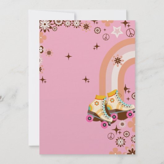Roll Roller Skaten Birthday Party Einladung (Rückseite)