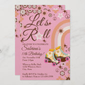 Roll Roller Skaten Birthday Party Einladung (Vorne/Hinten)