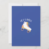 Roll Rollerskate Blue Birthday Party Skaten Einladung (Rückseite)
