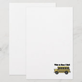 Roll (Schulbus) Briefpapier (Vorne/Hinten)