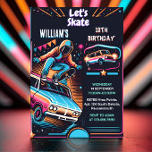 Roll Scooter Jump Zone Skateboarding 13. Geburtsta Einladung
