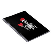 Roll Skeleton Hands Herz Valentinstag Skull Notizblock (Rechte Seite)