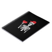 Roll Skeleton Hands Herz Valentinstag Skull Notizblock (Linke Seite)