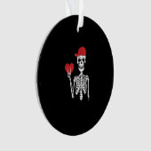 Roll Skeleton Hands Herz Valentinstag Skull Ornament (Vorderseite)